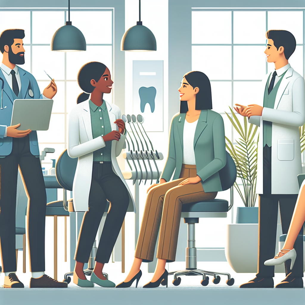 歯科医院で働くスタッフの笑顔の写真