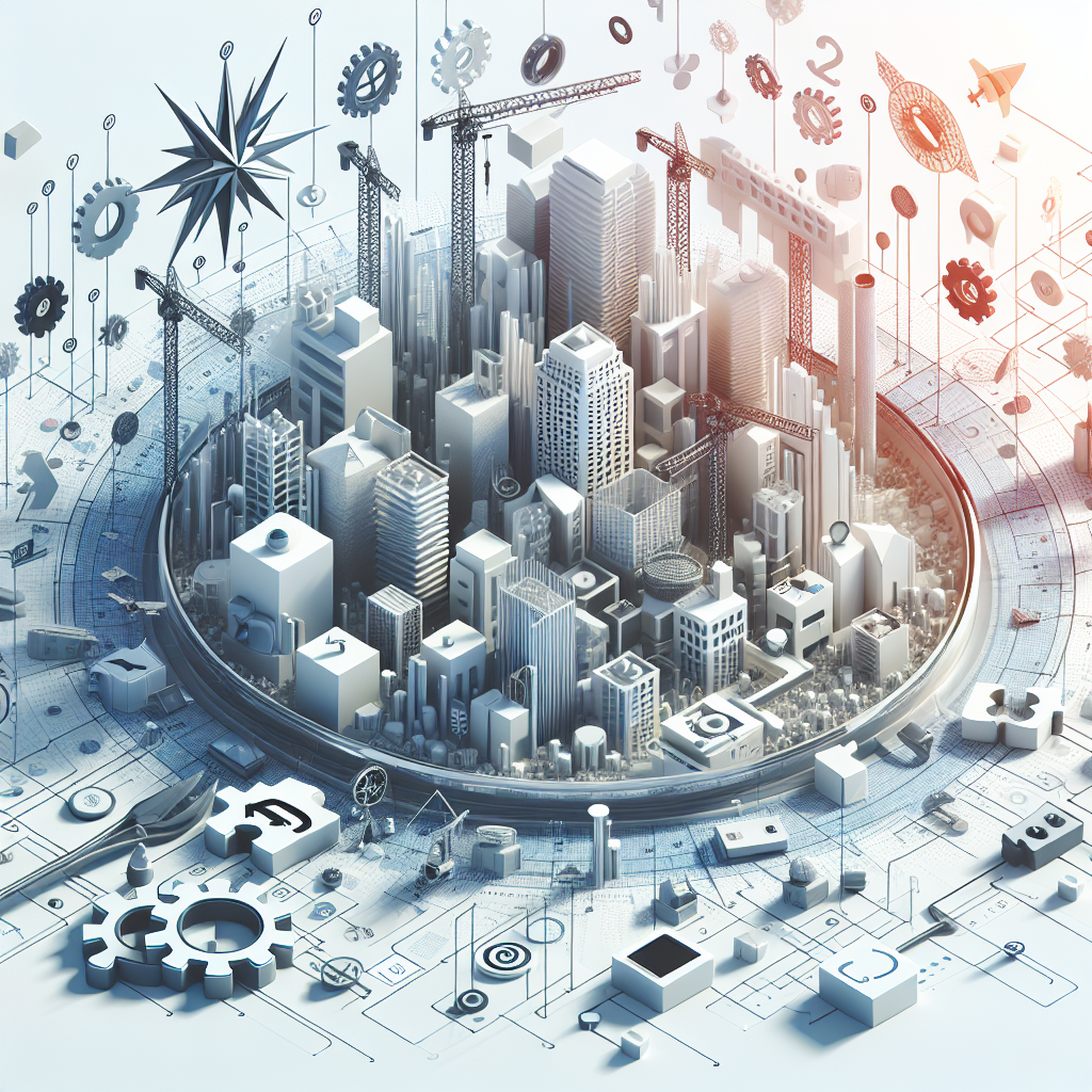 建設現場でICTを活用しているシーン