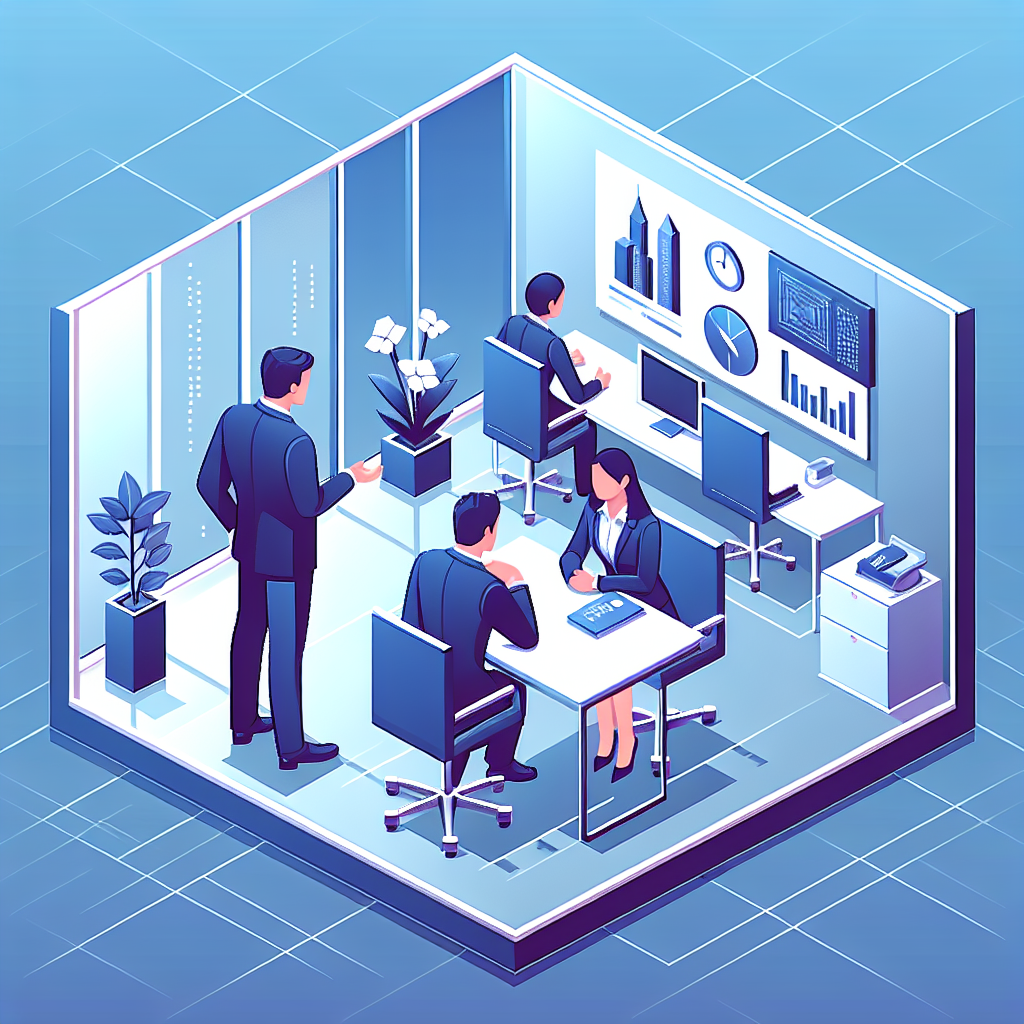 メンターと新入社員が会議室で相談している様子