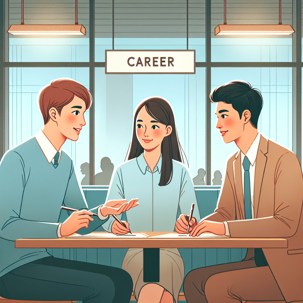 スタッフがキャリア相談をしているシーン