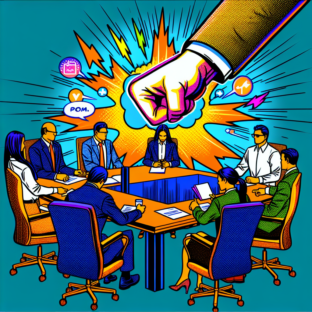 職場環境を改善するためのミーティングの様子