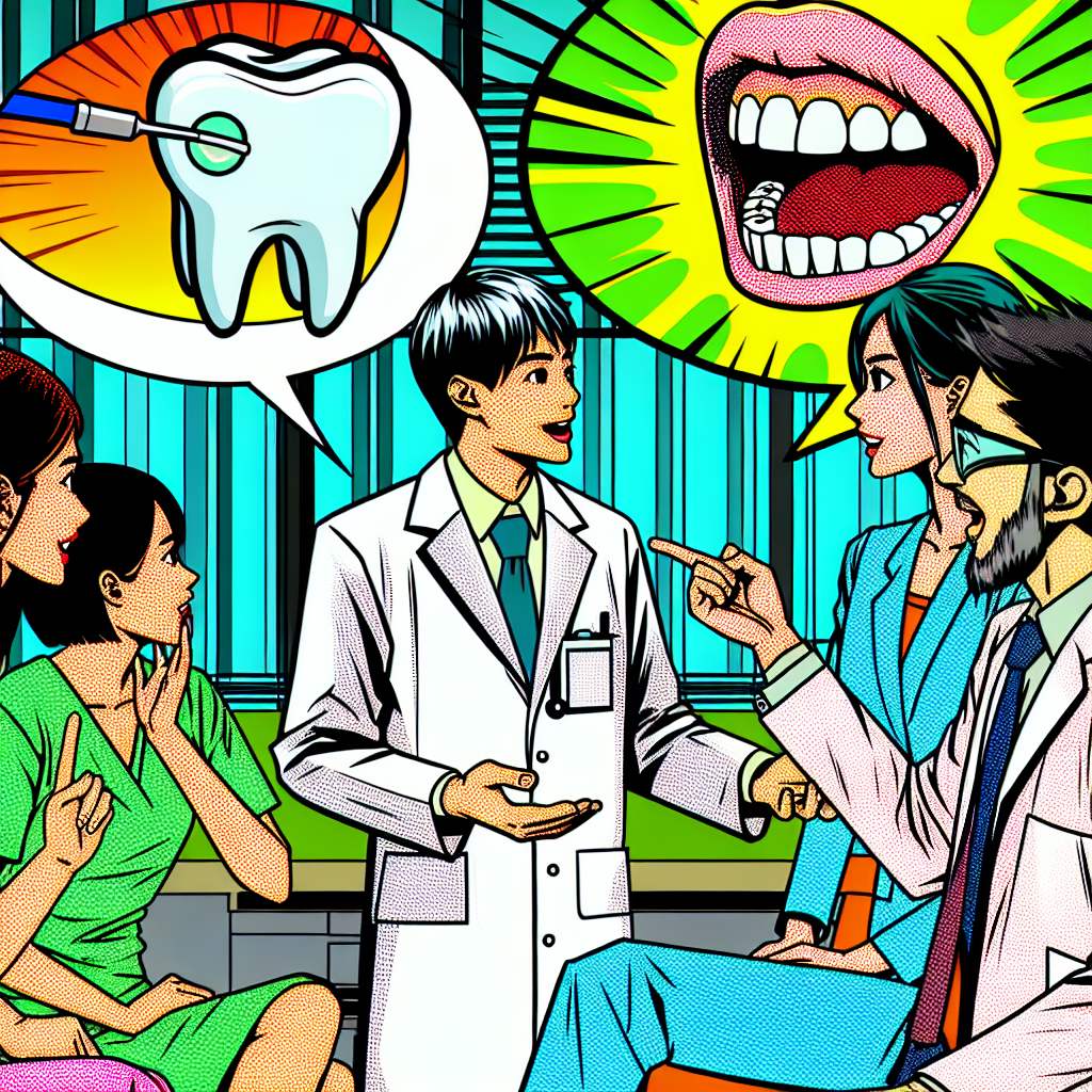 歯科医院のスタッフが会議をしている様子